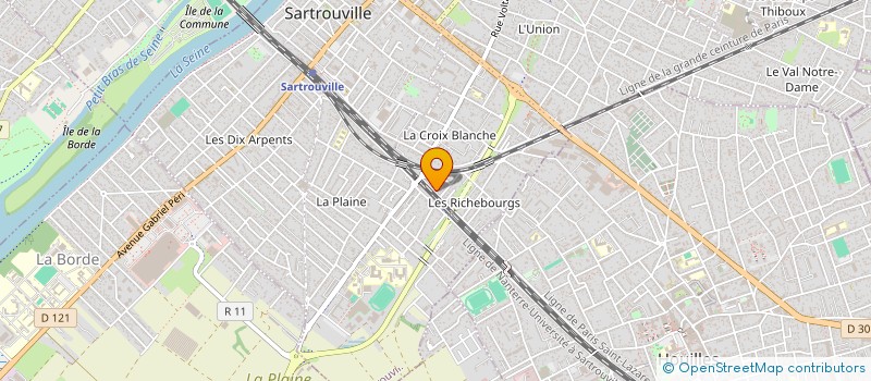 localisation de l'entreprise TOPRAIL à SARTROUVILLE