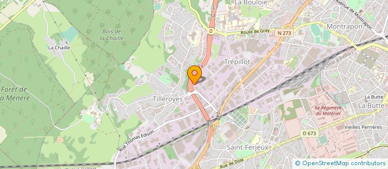 localisation de l'entreprise TOPSIGN' à BESANCON