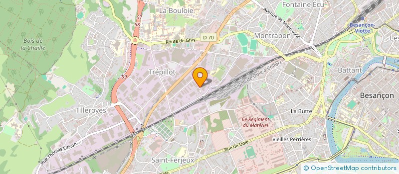 localisation de l'entreprise TOPSTYL à BESANCON