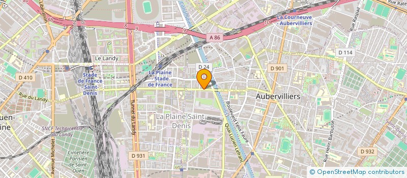 localisation de l'entreprise TOPTEXTILE à AUBERVILLIERS