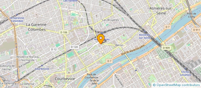 localisation de l'entreprise TOQUATA à COURBEVOIE