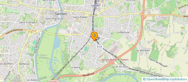 localisation de l'entreprise TOQUENELLE à SAINTES