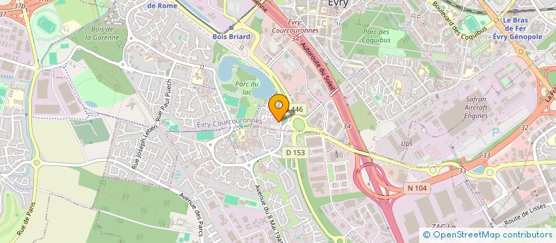 localisation de l'entreprise TORC à EVRY-COURCOURONNES