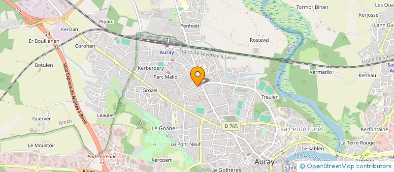 localisation de l'entreprise TORR HE BRENN  AURAY