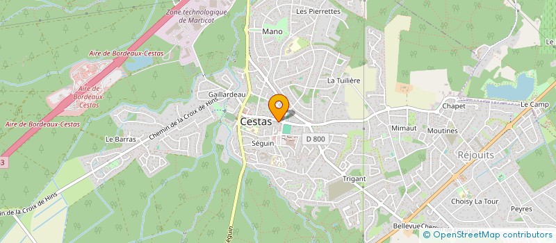 localisation de l'entreprise TOSCA à CESTAS