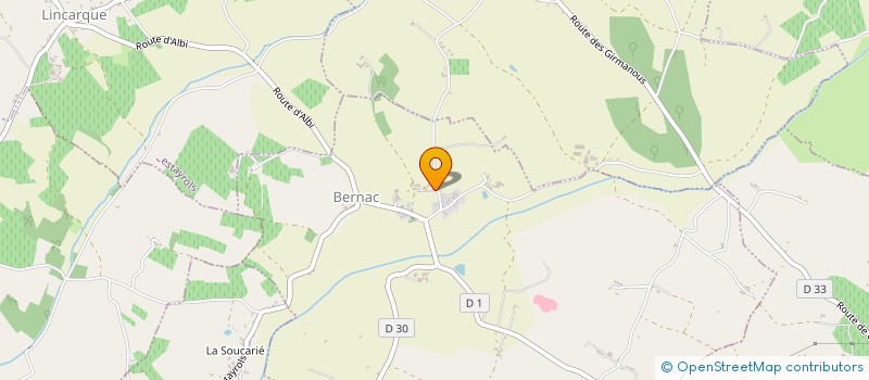 localisation de l'entreprise TOSCANE  BERNAC