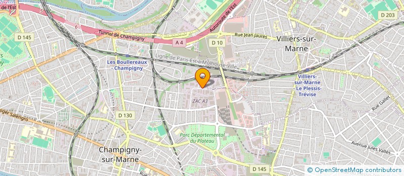 localisation de l'entreprise TOSCANI T.P. à CHAMPIGNY-SUR-MARNE
