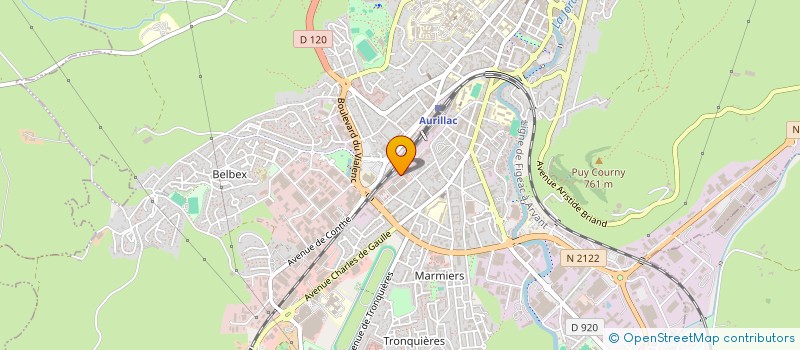 localisation de l'entreprise TOSON à AURILLAC