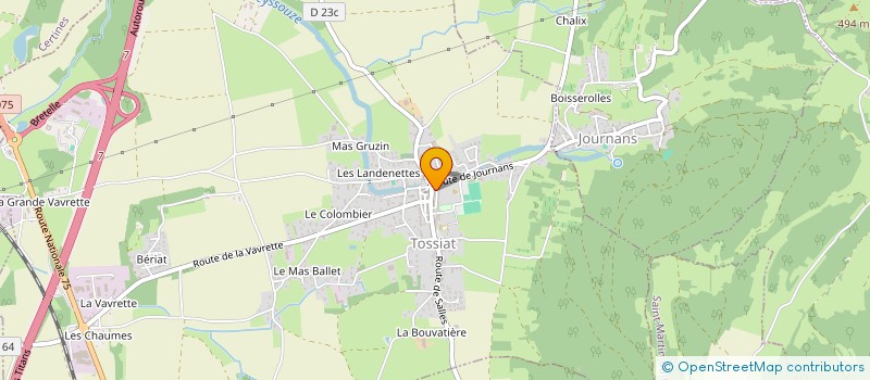 localisation de l'entreprise TOSSIAT PIZZAS à TOSSIAT