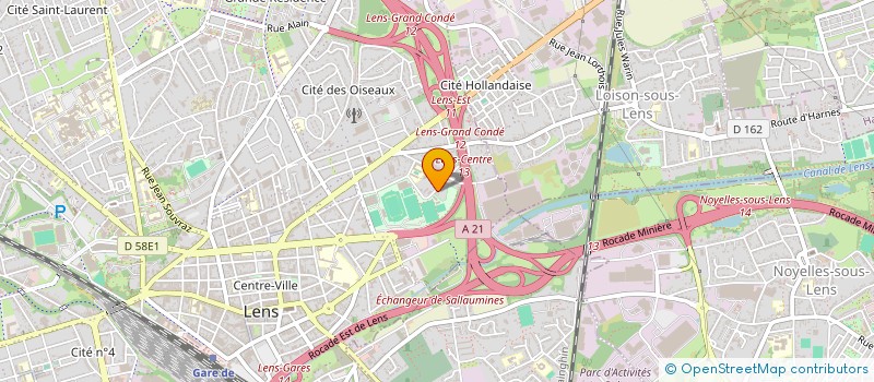 localisation de l'entreprise TOUAT PRO  LENS