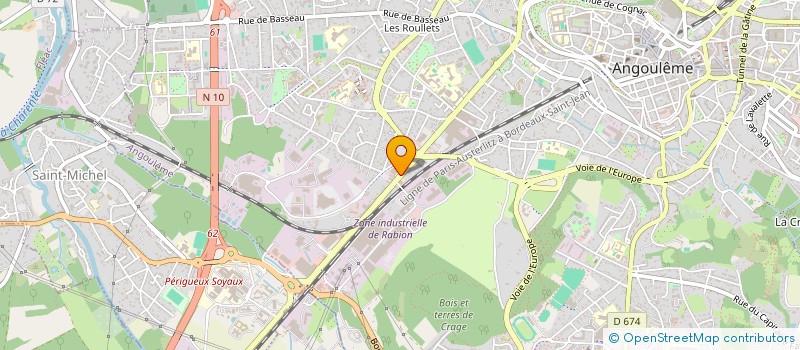 localisation de l'entreprise TOUBANA à ANGOULEME