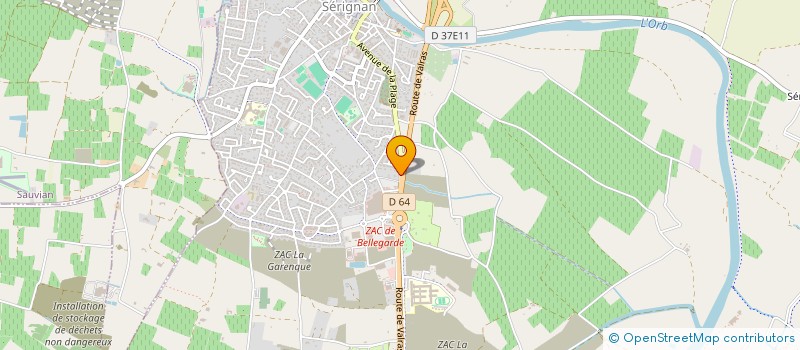 localisation de l'entreprise TOUBAPRIX à SERIGNAN