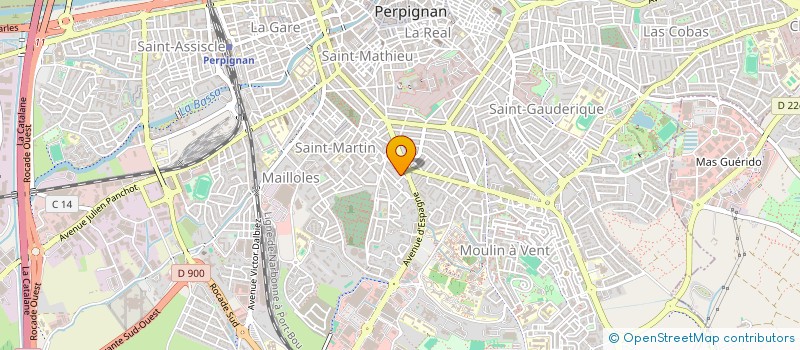 localisation de l'entreprise TOUBAT  PERPIGNAN