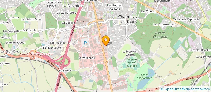 localisation de l'entreprise TOUBLANC PAYSAGE  CHAMBRAY-LES-TOURS