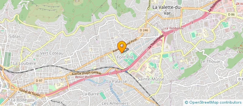 localisation de l'entreprise TOUCAS KEBAB à TOULON