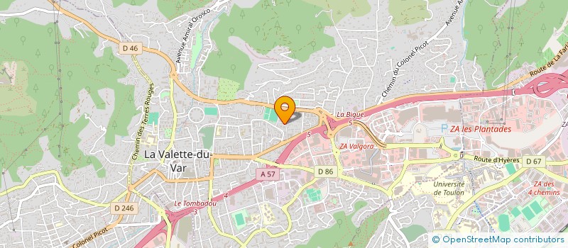 localisation de l'entreprise TOUCH RUGBY 83 à LA VALETTE-DU-VAR
