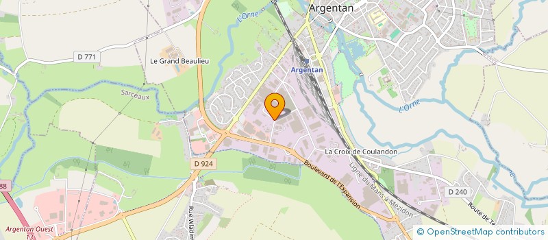 localisation de l'entreprise TOUCHARD à ARGENTAN