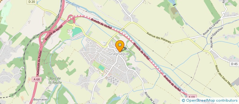 localisation de l'entreprise TOUCHE A TOUT  GRAGNAGUE