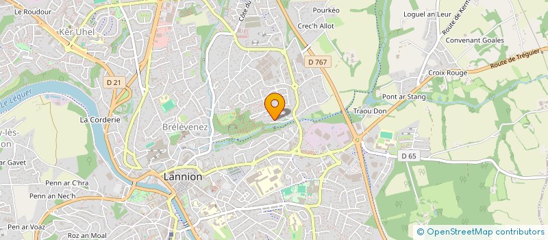 localisation de l'entreprise TOUCHE DE COULEURS  LANNION