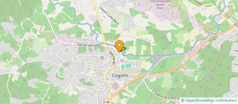 localisation de l'entreprise TOUIKER ELECTRICITE à COGOLIN