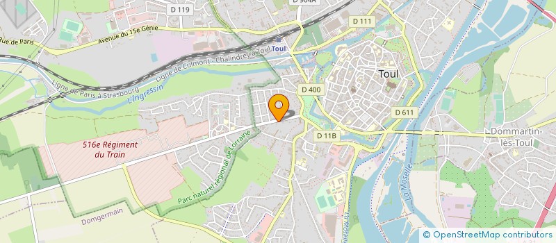 localisation de l'entreprise TOULCONTROLAUTO à DOMMARTIN-LES-TOUL