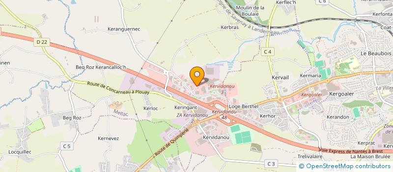 localisation de l'entreprise TOULGOAT CORDONNERIE  MELLAC