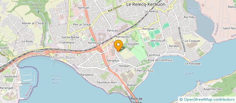 localisation de l'entreprise TOULLEC COUVERTURES  LE RELECQ-KERHUON