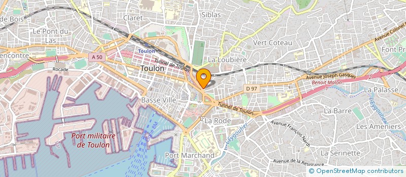 localisation de l'entreprise TOULON BATTERIE à TOULON