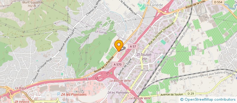 localisation de l'entreprise TOULON ENROBES à LA GARDE