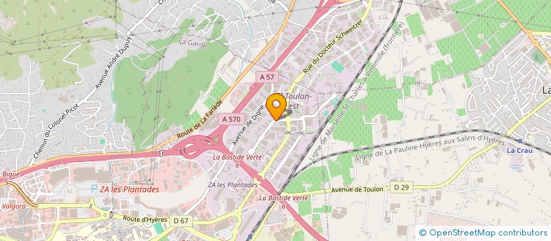 localisation de l'entreprise TOULON FREINAGE SARL à LA GARDE