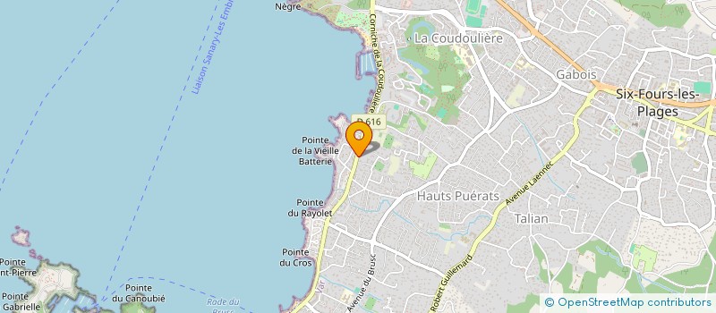 localisation de l'entreprise TOULON - PLOMBERIE à SIX-FOURS-LES-PLAGES