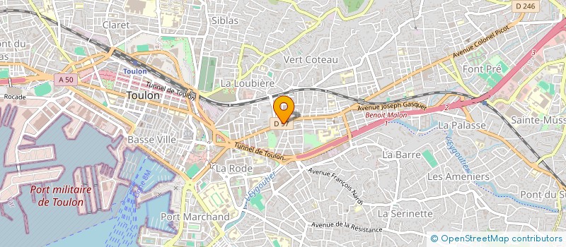 localisation de l'entreprise TOULON PRESTIGE AUTO à TOULON
