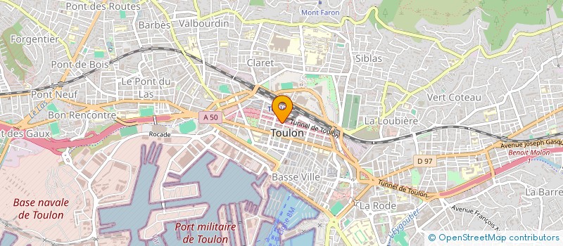 localisation de l'entreprise TOULON PROVENCE MEDITTERRANEE TENNIS  TOULON