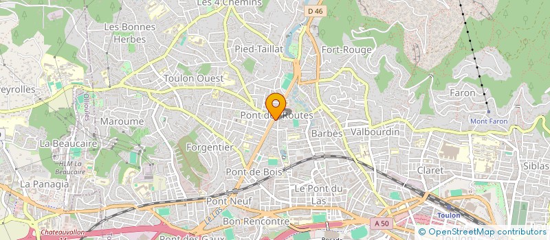 localisation de l'entreprise TOULON V.T.T.  TOULON