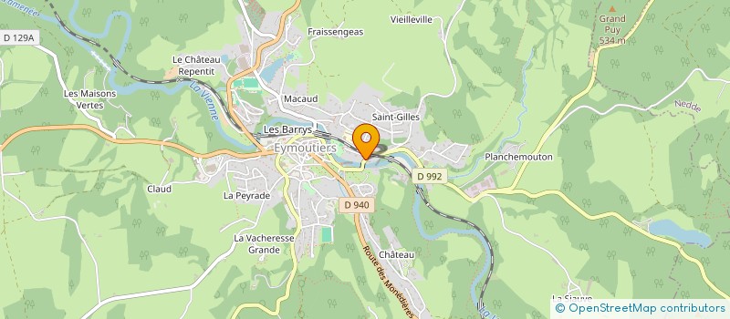 localisation de l'entreprise TOULONDIT  EYMOUTIERS