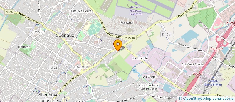 localisation de l'entreprise TOULOUSE MIDI PYRENEES ENROBES à CUGNAUX