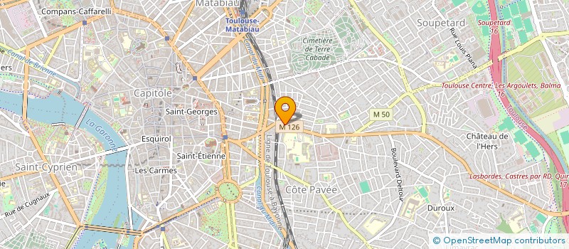 localisation de l'entreprise TOULOUSE MONTAUDRAN RUGBY à TOULOUSE