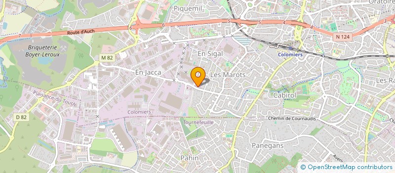 localisation de l'entreprise TOULOUSE PEINTURE REVETEMENTS à COLOMIERS