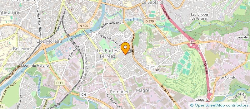 localisation de l'entreprise TOULOUSE SAZERAT à LIMOGES