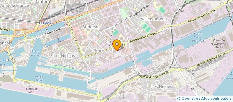 localisation de l'entreprise TOULOUZAN à LE HAVRE