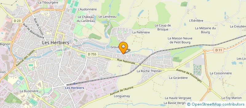 localisation de l'entreprise TOUPREE INVEST à LES HERBIERS