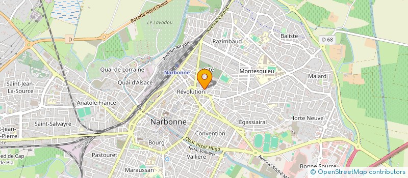 localisation de l'entreprise TOURACO VOYAGES à NARBONNE