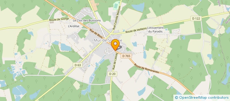 localisation de l'entreprise TOURAILLE TRAVAUX FORESTIERS  VINEUIL