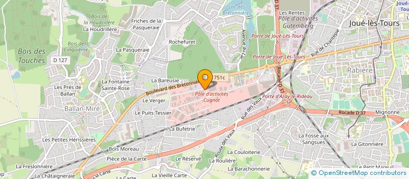 localisation de l'entreprise TOURAINE ALARME SARL à JOUE-LES-TOURS