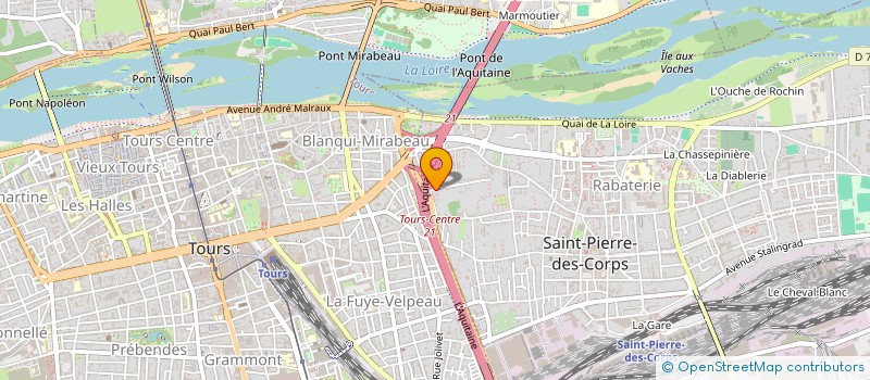 localisation de l'entreprise TOURAINE CINEMA  SAINT-PIERRE-DES-CORPS