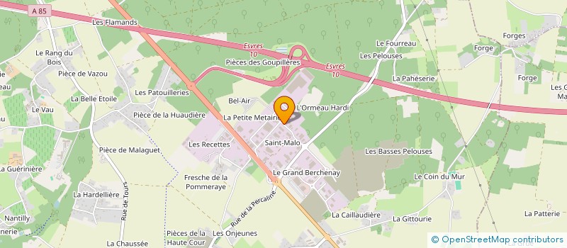 localisation de l'entreprise TOURAINE COUVERTURE TRADITION AVEC ABREVIATION T.C.T.  ESVRES