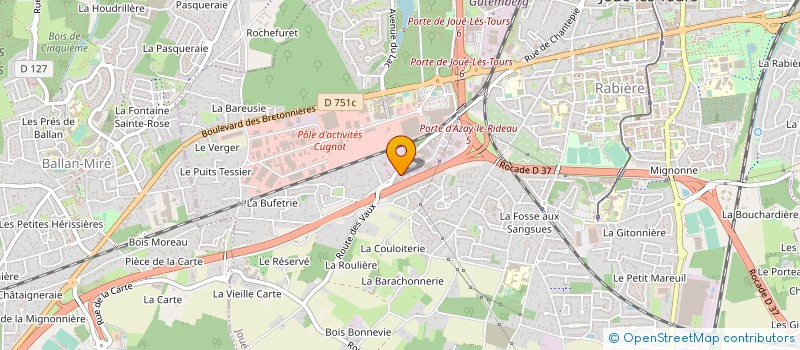 localisation de l'entreprise TOURAINE DEPANNAGE REMORQUAGE  JOUE-LES-TOURS