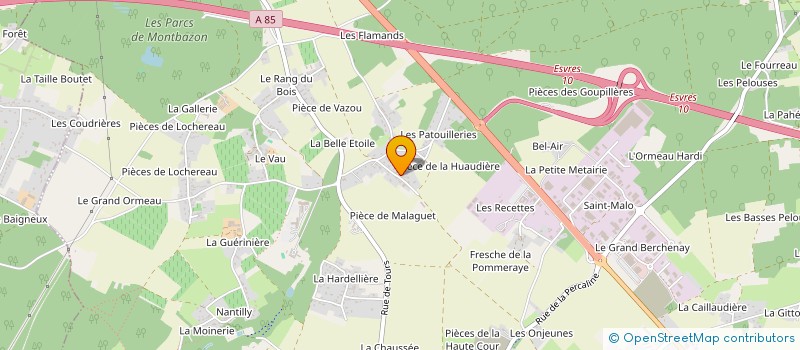 localisation de l'entreprise TOURAINE-ENROBES à ESVRES