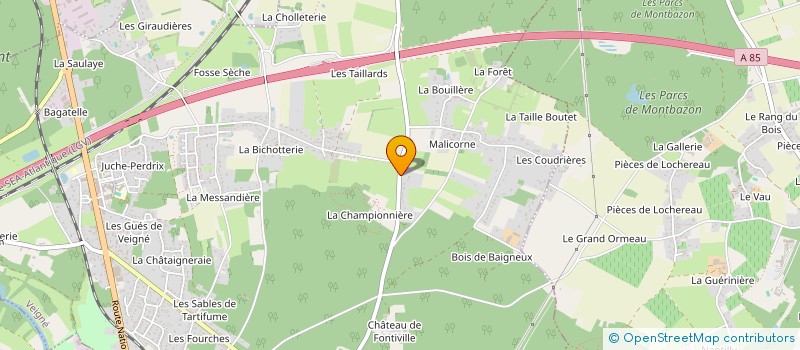 localisation de l'entreprise TOURAINE EXTINCTEURS à VEIGNE