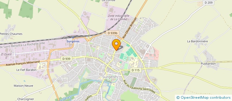 localisation de l'entreprise TOURAINE GENIE CIVIL à SURGERES